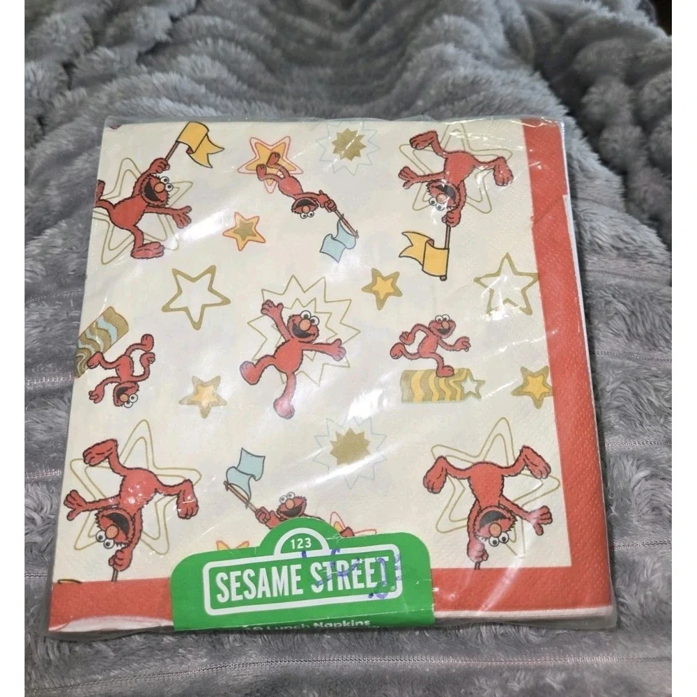 Sesame Street Birthday Party 40 Lunch Napkins 3‎ Ply -12 7/8
